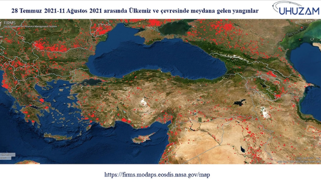 Yanan 85 bin futbol sahası büyüklüğündeki alan uzaydan görüldü