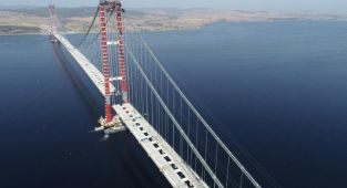 1915 Çanakkale Köprüsü'nün tabliye montajları tamamlanma aşamasına geldi