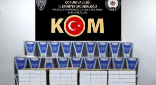 Çorum'da 1 milyon 30 bin makaron ele geçirildi