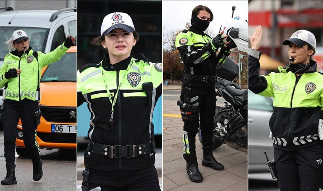 'Ankara'nın kalbi'nde trafik düzenini kadın polisler sağlıyor