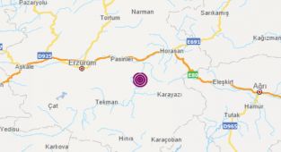 Erzurum'da 4,7 büyüklüğünde deprem oldu