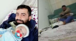 2 aylık bebeğini döven baba