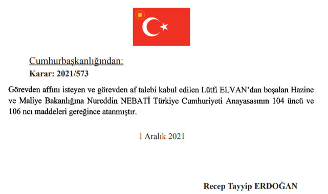 Maliye Bakanına gece operasyonu