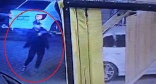 Pompalı tüfekli dehşet anları kamerada