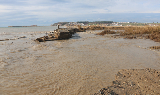 Sel sularına dayanamayan köprü yıkıldı