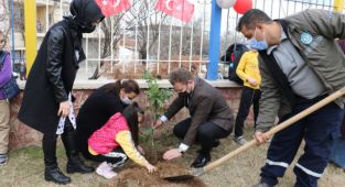  Minikler Fidanlarını Toprakla Buluşturdu