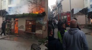 Bursa'da tek katlı ev alevlere teslim oldu
