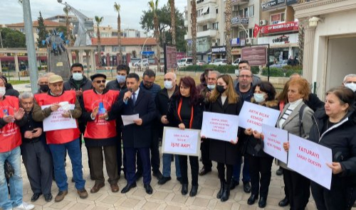 CHP Menemen, zamları protesto etti