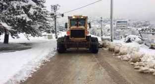 Nilüfer'in yüksek kesimlerinde karla mücadele