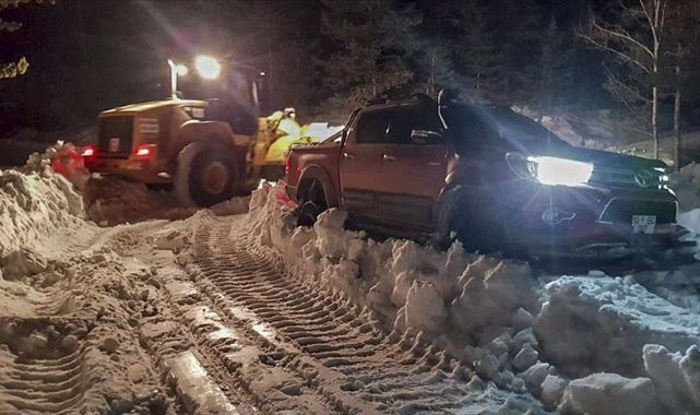Başkentte kar nedeniyle mahsur kalan aile 10 saat sonra kurtarıldı