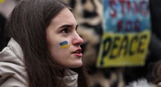 İstanbul'daki Ukraynalılardan 'savaşa hayır' eylemi