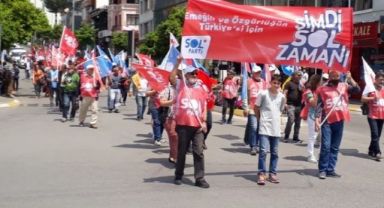 Aydın’da 1 Mayıs’ta siyasi partilerin bayrakları alana sokulmadı