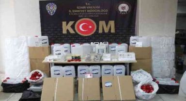 Kolonya üretim tesisine sahte etil alkol baskını