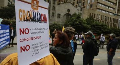 Kolombiya'da Sağlık Reformu Yasası Protesto Edildi