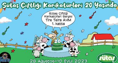 Sütaş Çiftliği Karikatürleri Sergisi karikatürseverler ile buluşuyor