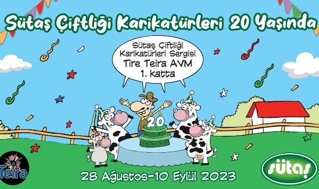 Sütaş Çiftliği Karikatürleri Sergisi karikatürseverler ile buluşuyor