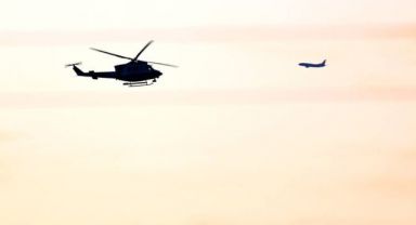 Orman Yangınına Müdahale Eden Helikopter Düştü