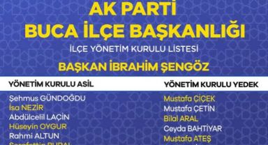 AK Parti Buca’da Yeni yönetim belli oldu