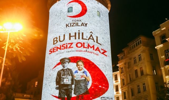 Ülkemizin Sembol Yapılarından Kızılay Haftasında Kırmızı Aydınlatma