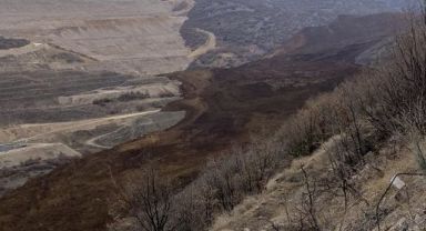 Erzincan'da Altın Madeni Bölgesinde Toprak Kayması