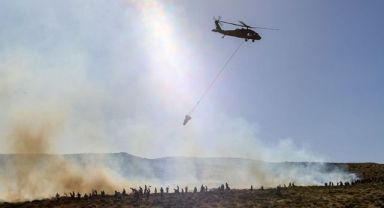 Diyarbakır'ın Çınar ve Çermik İlçelerinde Yangın