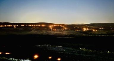 Diyarbakır ve Mardin Arasındaki Arazi de Yangın