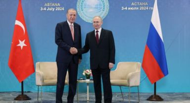 Erdoğan Putin Astana'da Görüştü