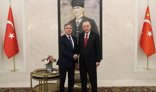 Cumhurbaşkanı Erdoğan Blinken'ı Kabul Etti