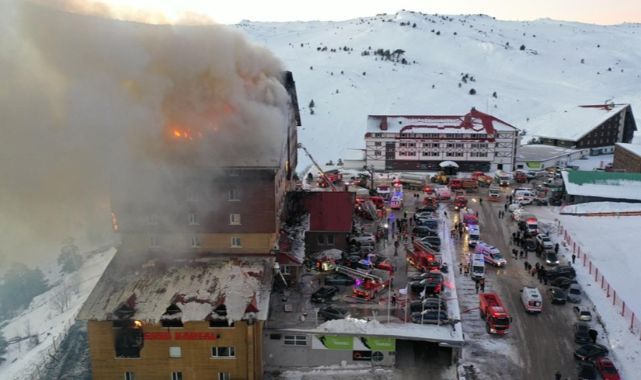 Kartalkaya Kayak Merkezi'nde Otel Yangını