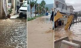 Çeşme'yi Sel Vurdu