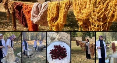 Van'da İplere Doğal Bitkilerle Renk Veriliyor