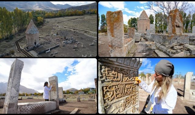 Van'daki Selçuklu Mezarlığı'nda 20 Yeni Mezar Taşı