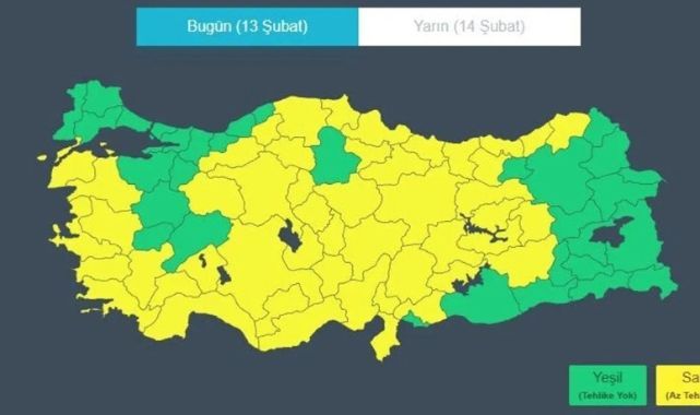 Meteoroloji’den 49 İle Sarı Kodlu Uyarı